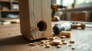 Ausgerissene Schraublöcher und lose Beschläge an Möbeln reparieren: Dübel, Leim und Gewindeeinsätze