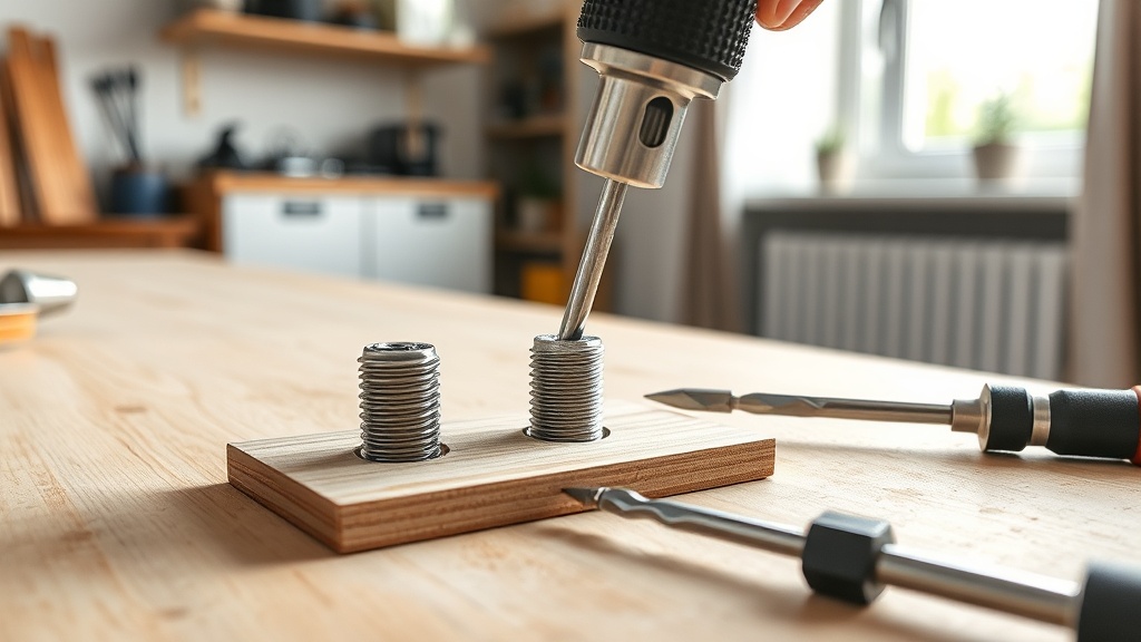 Ausgerissene Schraublöcher und lose Beschläge an Möbeln reparieren: Dübel, Leim und Gewindeeinsätze